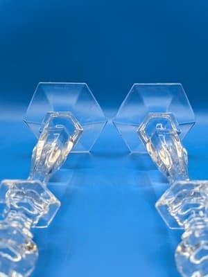 TIFFANY AND CO CRYSTAL 9" CANDLESTICK CANDLE HOLDER PAIR MADE IN GERMANY - Thumbnail 4
