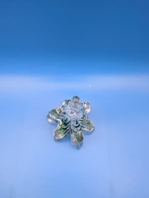 Vintage Art Glass Clear and Green Christmas Tree Figurine/Paper weight - Thumbnail 9