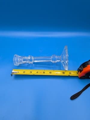 Candlestick Holders Lead Crystal Handblown 8.25" Tall Hexagon Base Set of 2 - Thumbnail 6