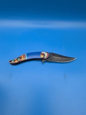 Blue Pocket Knife - NAtive American Decoration Theme - Thumbnail 2