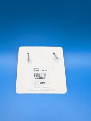 Brighton Black Onyx Drop Earrings New on Card - Thumbnail 2