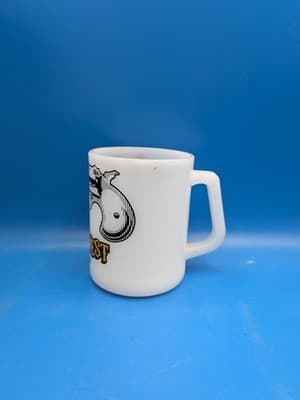 Vintage Mild Wild West Ormsby House & Casino Milk Glass Coffee Mug Cup - Thumbnail 6