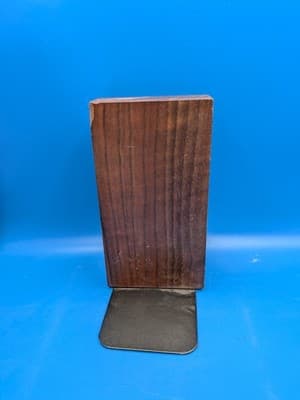 VTG LASER CUT 1970'S TRAIN ENGINE BOOKEND AMERICAN WALNUT WOOD Laser Craft - Thumbnail 6