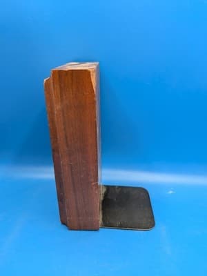 VTG LASER CUT 1970'S TRAIN ENGINE BOOKEND AMERICAN WALNUT WOOD Laser Craft - Thumbnail 4