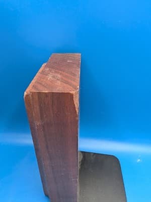 VTG LASER CUT 1970'S TRAIN ENGINE BOOKEND AMERICAN WALNUT WOOD Laser Craft - Thumbnail 5