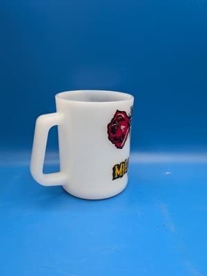 Vintage Mild Wild West Ormsby House & Casino Milk Glass Coffee Mug Cup - Thumbnail 3