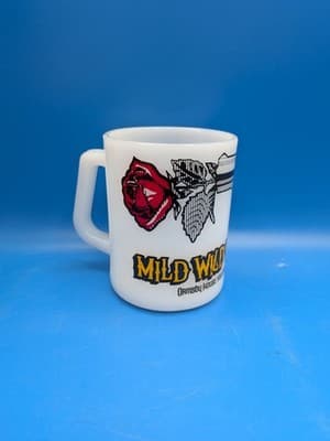 Vintage Mild Wild West Ormsby House & Casino Milk Glass Coffee Mug Cup - Thumbnail 2