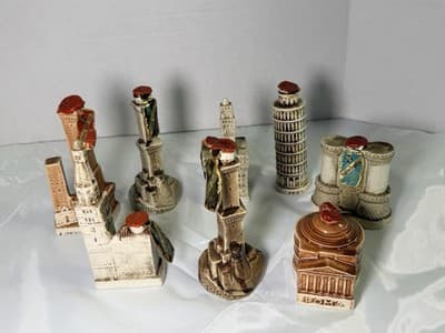 RARE Vintage Figural Liquor Decanters Italian Porcellana WB Faenza Werther Bosi