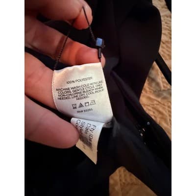 Express High Waist Pleated Wide Leg Dress Pants Black Petite 4 NWOT - Thumbnail 16