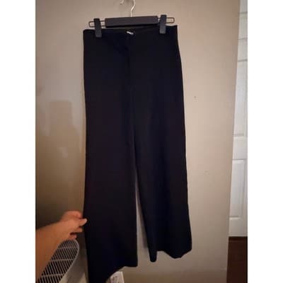 Express High Waist Pleated Wide Leg Dress Pants Black Petite 4 NWOT - Thumbnail 4