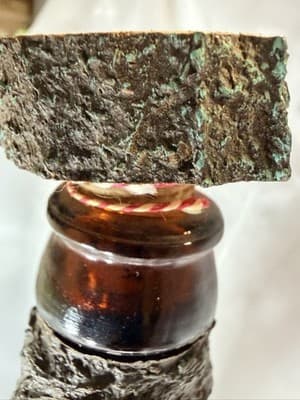 Wood Tree Bark Liquor Decanter Bottle Cork Stopper Man Face Vintage Folk Art - Thumbnail 9