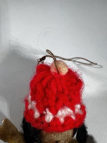 Vintage Blow Mold Christmas Ornament Puppy Dog Flocked Animal VTG Retro RARE HTF - Thumbnail 4