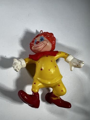 Vintage Blow Mold Christmas Ornament Circus Clown VTG Decor Retro RARE - Thumbnail 2