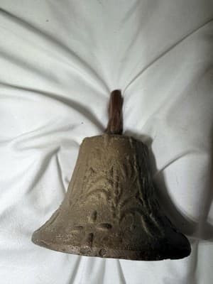 Antique Spanish Colonial Bronze Mission Church Bell Mexico Horseshoes 18c RARE - Thumbnail 15