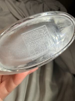 Vintage Chinese Reverse Painted Glass Crystal Snuff Bottle Wooden Case Unique - Thumbnail 16