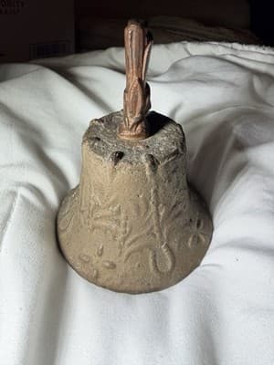 Antique Spanish Colonial Bronze Mission Church Bell Mexico Horseshoes 18c RARE - Thumbnail 12