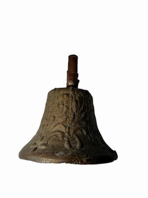 Antique Spanish Colonial Bronze Mission Church Bell Mexico Horseshoes 18c RARE - Thumbnail 5