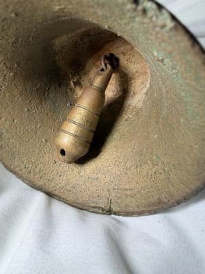 Antique Spanish Colonial Bronze Mission Church Bell Mexico Horseshoes 18c RARE - Thumbnail 19
