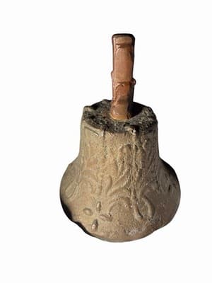 Antique Spanish Colonial Bronze Mission Church Bell Mexico Horseshoes 18c RARE