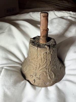 Antique Spanish Colonial Bronze Mission Church Bell Mexico Horseshoes 18c RARE - Thumbnail 6