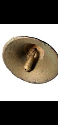 Antique Spanish Colonial Bronze Mission Church Bell Mexico Horseshoes 18c RARE - Thumbnail 8