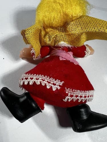 Vintage Blow Mold Christmas Ornament Angel Doll Wings Girl VTG Retro RARE HTF - Thumbnail 5