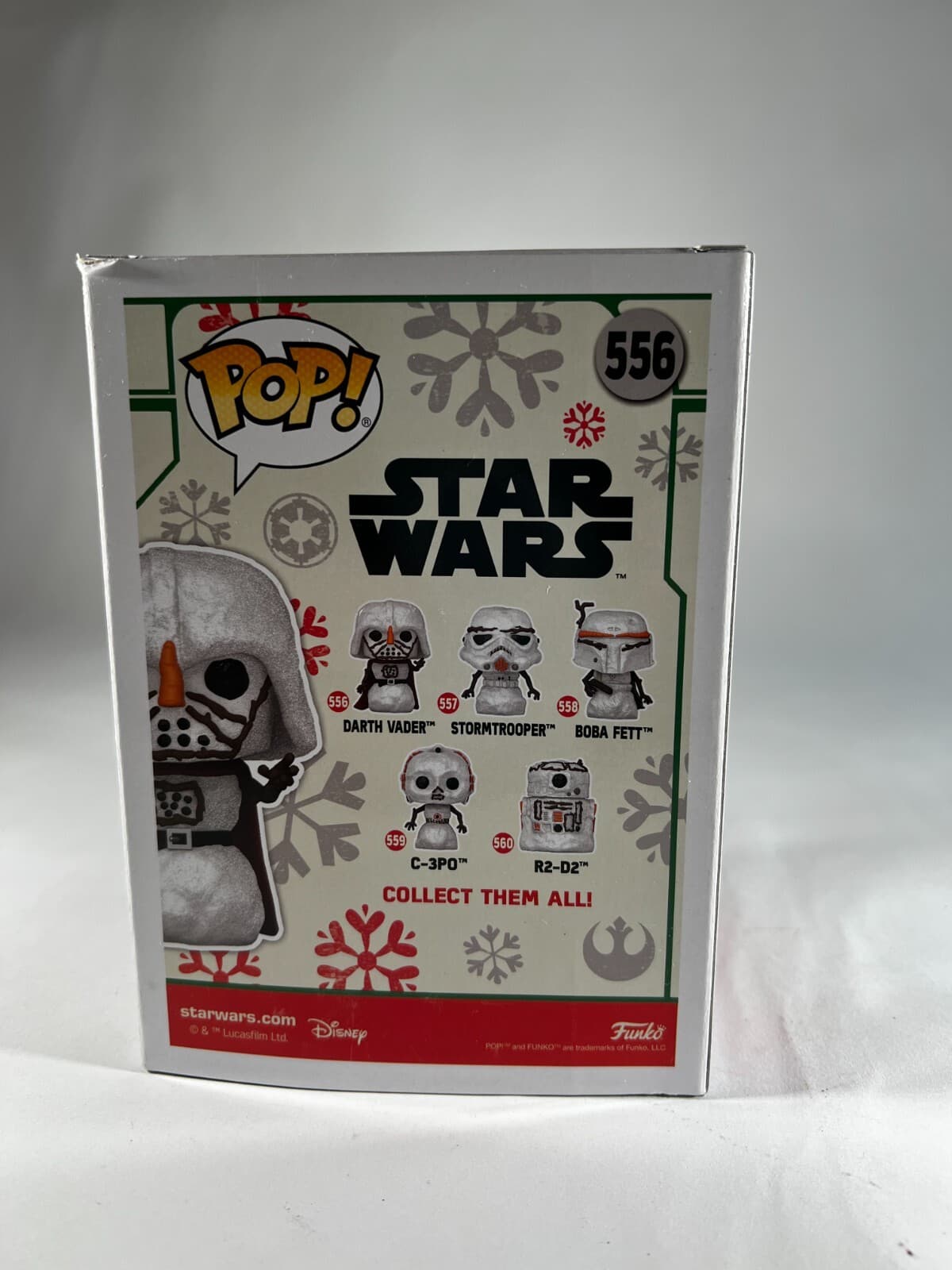 NEW Funko Pop! Star Wars Darth Vader 556 Christmas 2022 Snow - Thumbnail 3