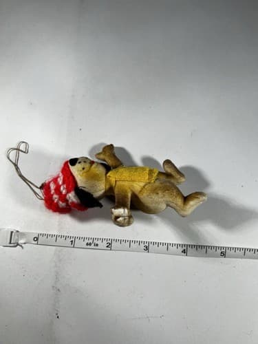 Vintage Blow Mold Christmas Ornament Puppy Dog Flocked Animal VTG Retro RARE HTF - Thumbnail 8