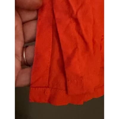 Michael Kors Zip Front Tunic Blouse Orange V Neck Long Sleeve Size S NWT - Thumbnail 7