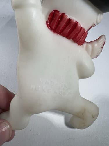Vintage Blow Mold Merry Christmas Ornament Snowman Pipe Cane Hat VTG Retro RARE - Thumbnail 11