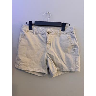 Ana Women's Classic Mid Rise Chino Style Midi Short Tan Size 6 - Thumbnail 2