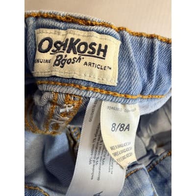 OshKosh Baby Girl Winnie The Pooh Upstyled Lace Trim Denim Shorts Blue Size 8 - Thumbnail 7