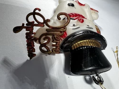 Vintage Blow Mold Merry Christmas Ornament Snowman Pipe Cane Hat VTG Retro RARE - Thumbnail 15
