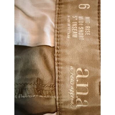 Ana Women's Classic Mid Rise Chino Style Midi Short Tan Size 6 - Thumbnail 10
