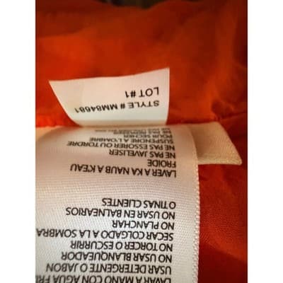 Michael Kors Zip Front Tunic Blouse Orange V Neck Long Sleeve Size S NWT - Thumbnail 12