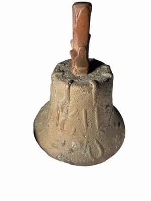 Antique Spanish Colonial Bronze Mission Church Bell Mexico Horseshoes 18c RARE - Thumbnail 22