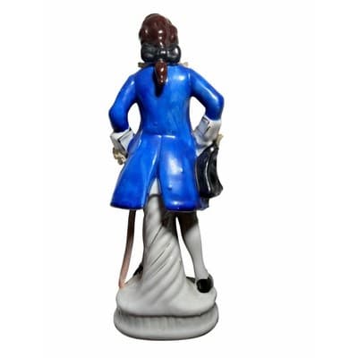 Vintage Dresden Lace Colonial Continental Rocco Victorian Porcelain Man Figurine - Thumbnail 6