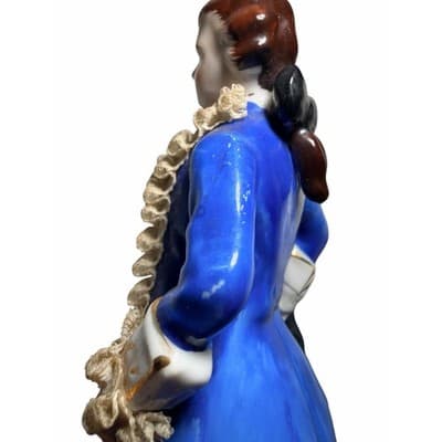 Vintage Dresden Lace Colonial Continental Rocco Victorian Porcelain Man Figurine - Thumbnail 17