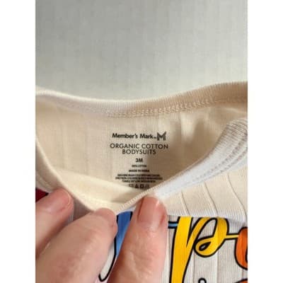 Member’s Mark Baby Upstyled Happy Easter Long Sleeve Bodysuit White Size 3M NWT - Thumbnail 6