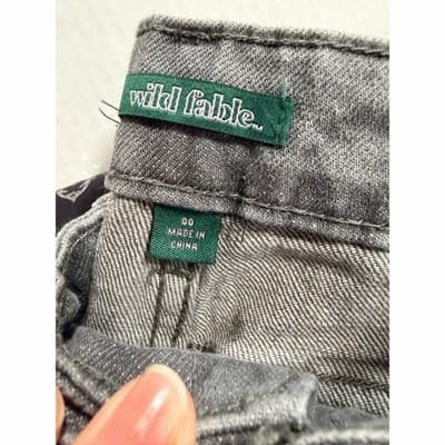 Wild Fable Mid Rise 90s Relaxed Straight Upstyled Cinderella Denim Jeans Gray 00 - Thumbnail 17