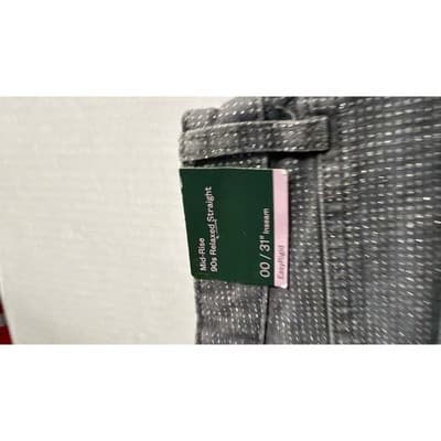 Wild Fable Mid Rise 90s Relaxed Straight Upstyled Cinderella Denim Jeans Gray 00 - Thumbnail 10