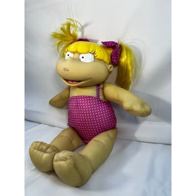 Rugrats Angelica Doll Vintage 1998 Viacom Plush 12" Nickelodeon Rare 90s Toy - Thumbnail 3