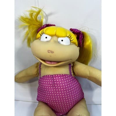 Rugrats Angelica Doll Vintage 1998 Viacom Plush 12" Nickelodeon Rare 90s Toy - Thumbnail 6
