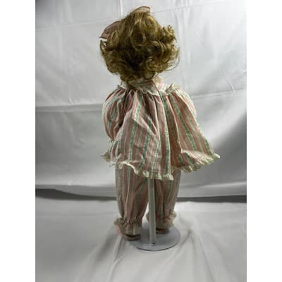 Jessica Porcelain Doll Vintage Danbury Mint Bedtime Wakeem Toddler Pajamas 1994 - Thumbnail 4