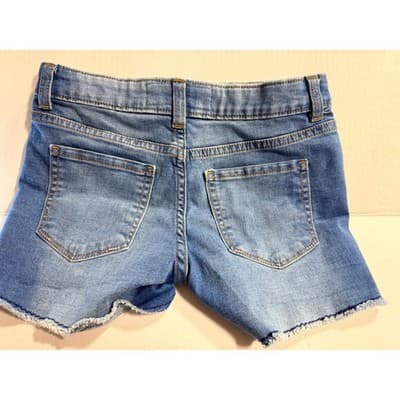Mila Rose Girls Upstyled Puppy Rhinestone Detail Denim Shorts Blue Size 10 EUC - Thumbnail 4
