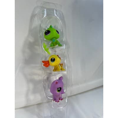 Littlest Pet Shop Trio Series 1 Wild Vibes 35 36 67 Iguana Axolotl Rhino Set 3 - Thumbnail 3