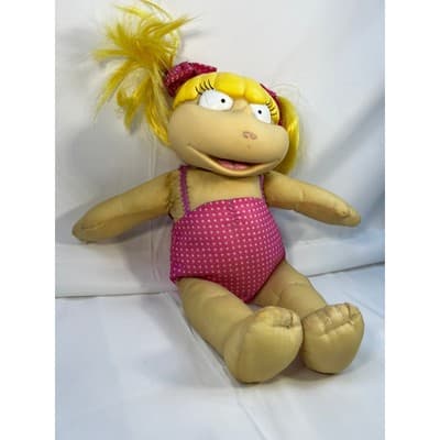 Rugrats Angelica Doll Vintage 1998 Viacom Plush 12" Nickelodeon Rare 90s Toy - Thumbnail 4