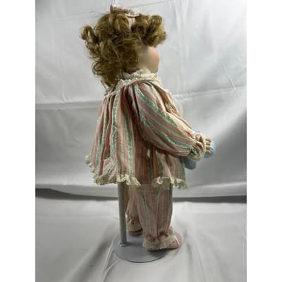 Jessica Porcelain Doll Vintage Danbury Mint Bedtime Wakeem Toddler Pajamas 1994 - Thumbnail 5