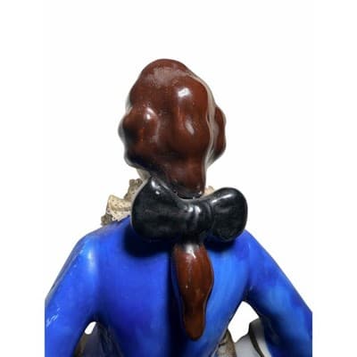 Vintage Dresden Lace Colonial Continental Rocco Victorian Porcelain Man Figurine - Thumbnail 13
