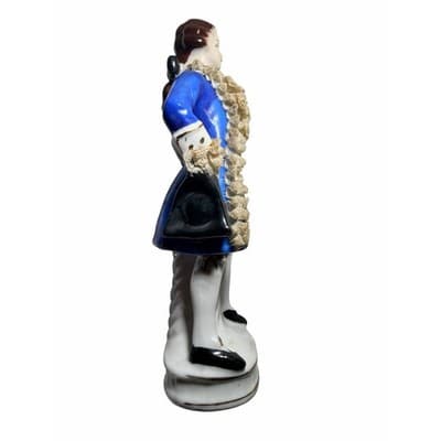 Vintage Dresden Lace Colonial Continental Rocco Victorian Porcelain Man Figurine - Thumbnail 10